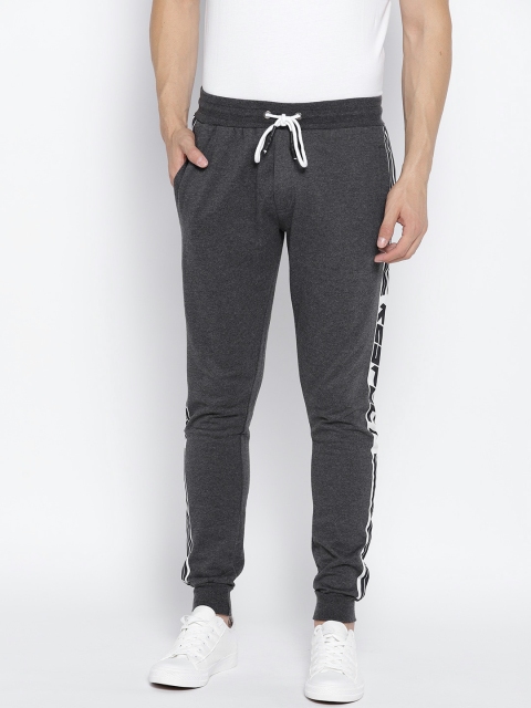 

People Men Charcoal Grey Solid Joggers