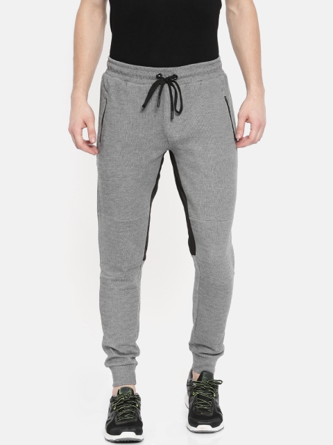 

People Men Grey Regular Fit Solid Joggers