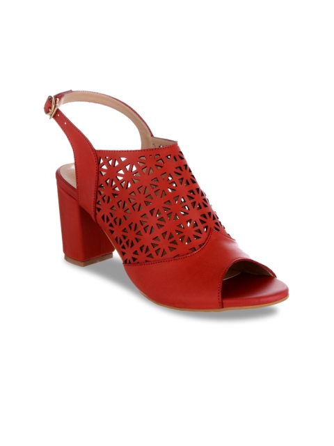 

Sherrif Shoes Women Red Solid Peep Toes