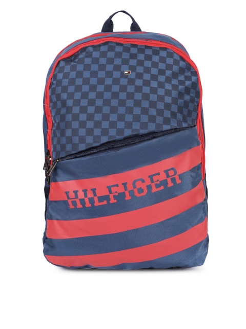 

Tommy Hilfiger Unisex Navy Blue & Red Backpack
