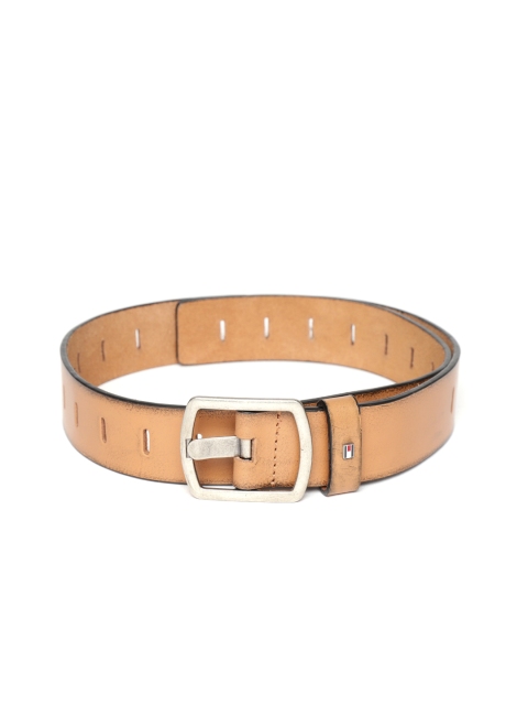 

Tommy Hilfiger Men Tan Brown Leather Solid Belt