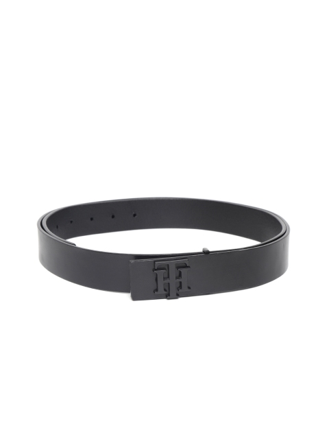 

Tommy Hilfiger Men Black Leather Solid Belt