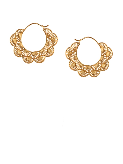 

Zariin Gold-Toned Circular Half Hoop Earrings