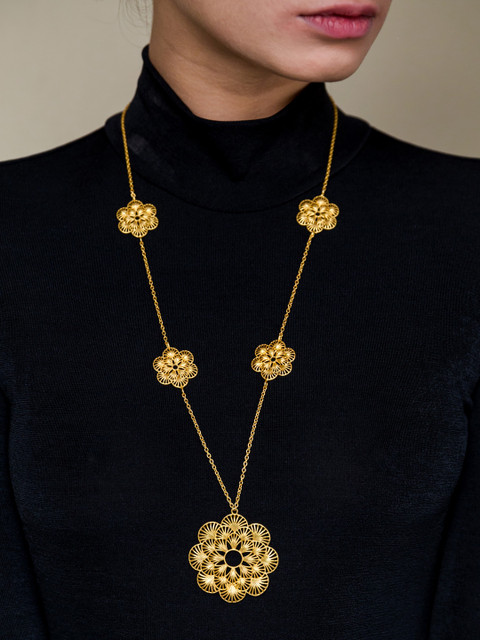 

Zariin Gold-Toned Brass Handcrafted Necklace