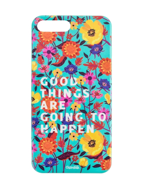 

Chumbak Turquoise Blue Good Things Printed iPhone 7 Plus Case