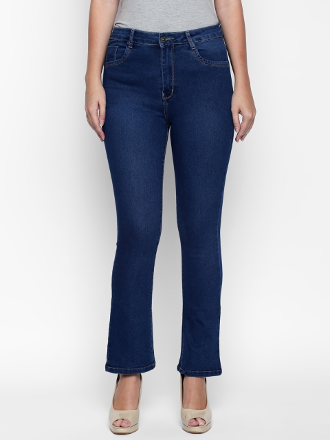 

fungus Women Blue Bootcut High-Rise Clean Look Stretchable Jeans