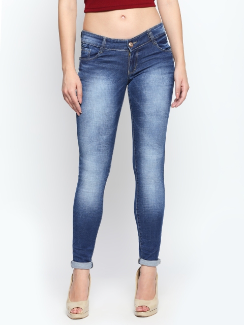 

fungus Women Blue Skinny Fit Low-Rise Clean Look Stretchable Jeans