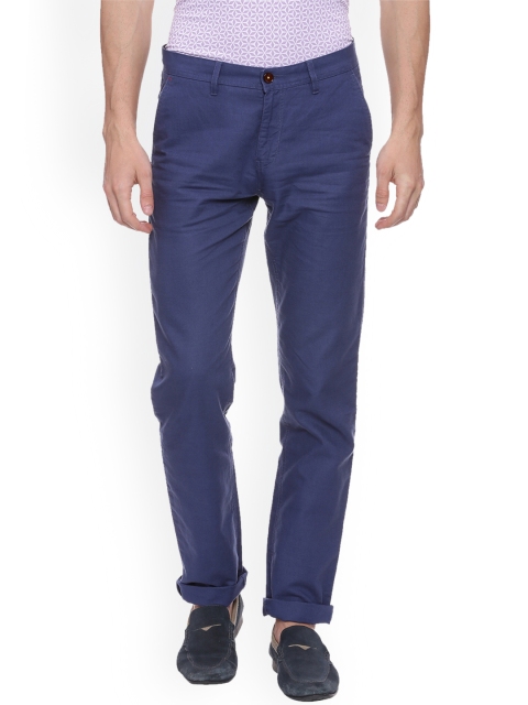 

Van Heusen Sport Men Blue Slim Fit Solid Chinos