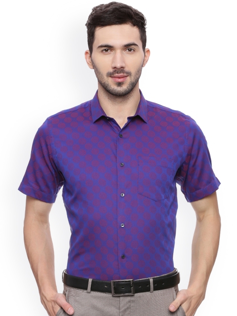 

Van Heusen Men Red & Purple Regular Fit Printed Formal Shirt