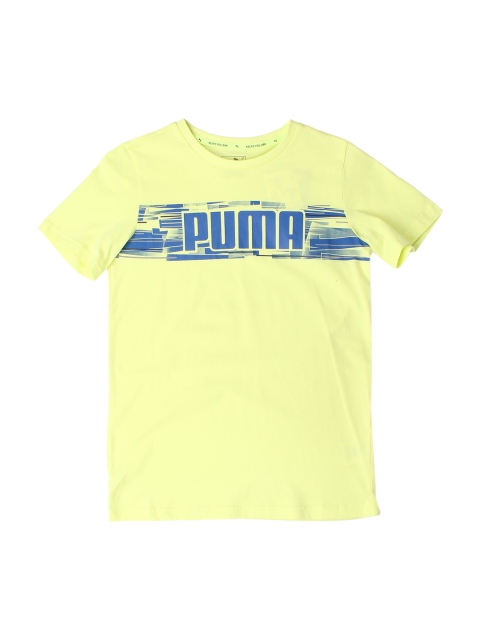 

Puma Boys Yellow Printed Round Neck T-shirt