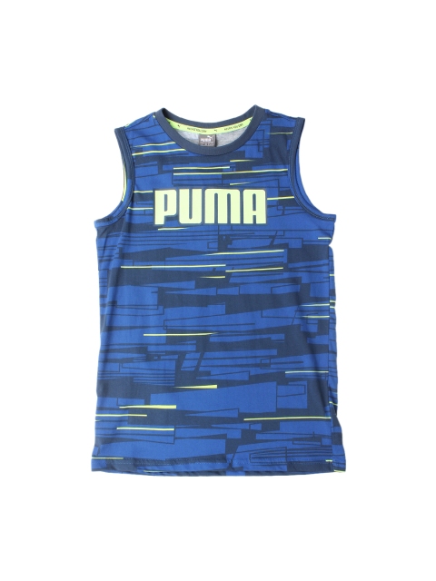 

Puma Boys Blue Printed Round Neck T-shirt