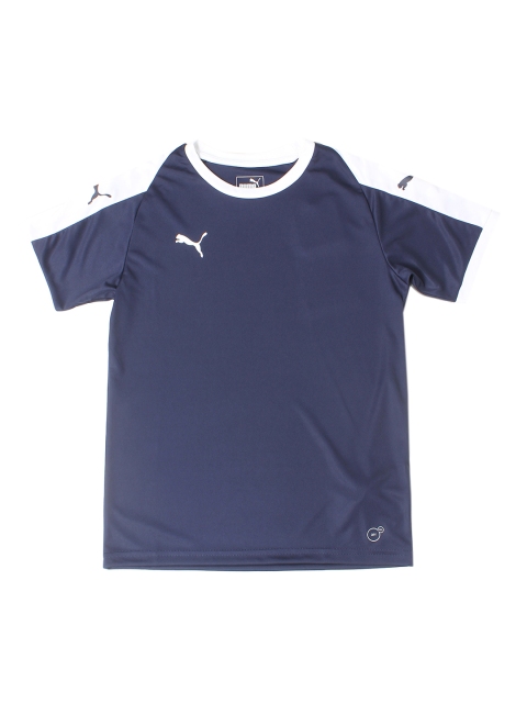 

Puma Boys Blue Solid Round Neck T-shirt