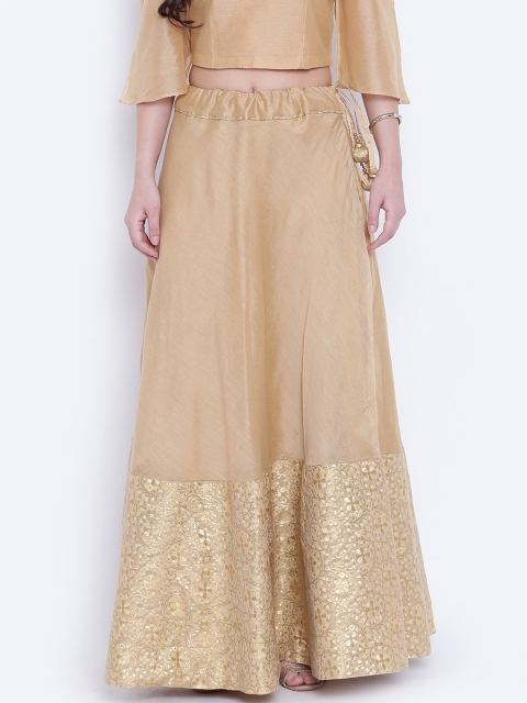 

studio rasa Women Beige Flared Maxi Skirt