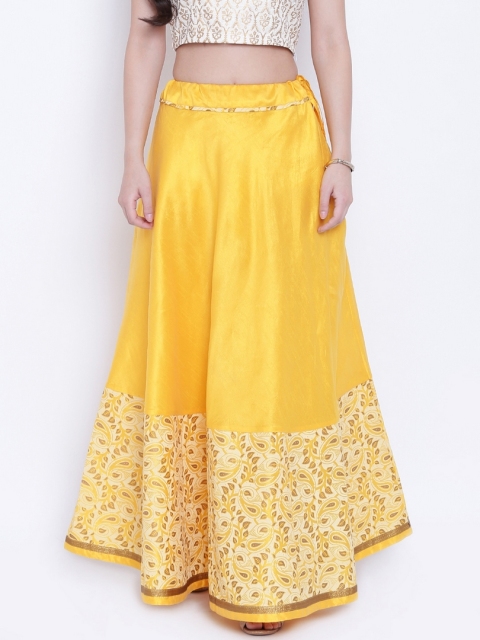 

studio rasa Women Yellow Flared Maxi Skirt