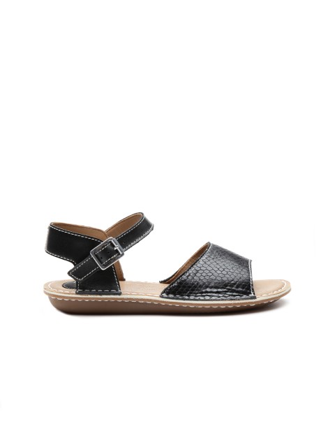 

Clarks Women Black Solid Synthetic Open Toe Flats