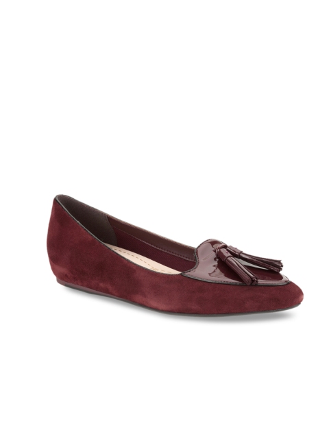 

Clarks Women Red Solid Synthetic Ballerinas