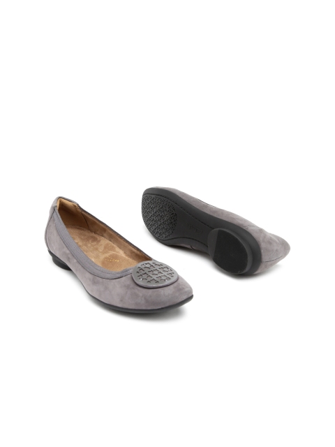 

Clarks Women Grey Solid Synthetic Ballerinas