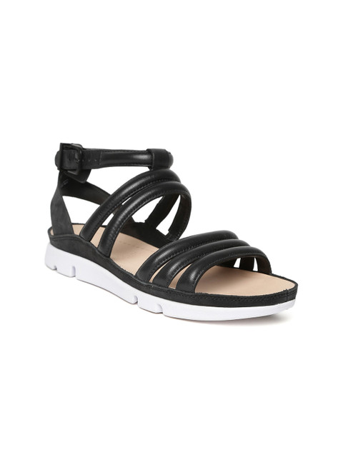 

Clarks Women Black Solid Synthetic Gladiators