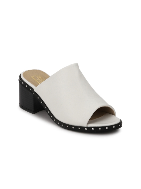 

Truffle Collection Women Off-White Solid Mules