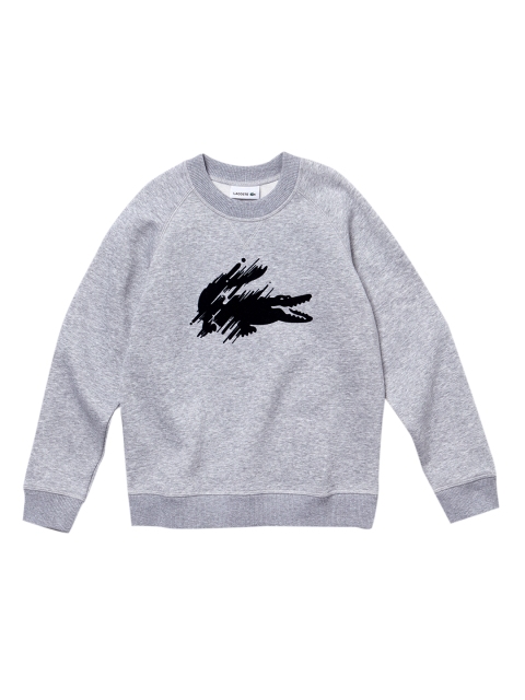 

Lacoste Boys Grey Melange Printed Sweatshirt