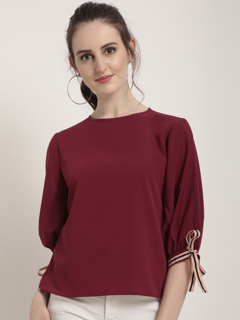 

RARE Women Maroon Solid Top
