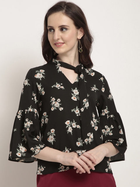 

RARE Women Black Printed Top