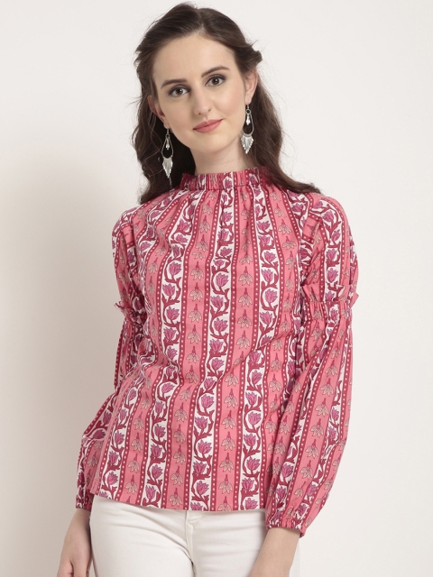 

RARE Women Pink Printed Top