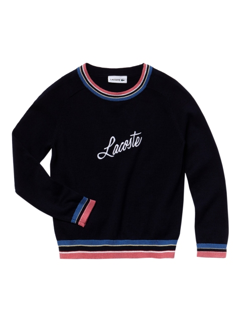 

Lacoste Girls Black Solid Pullover