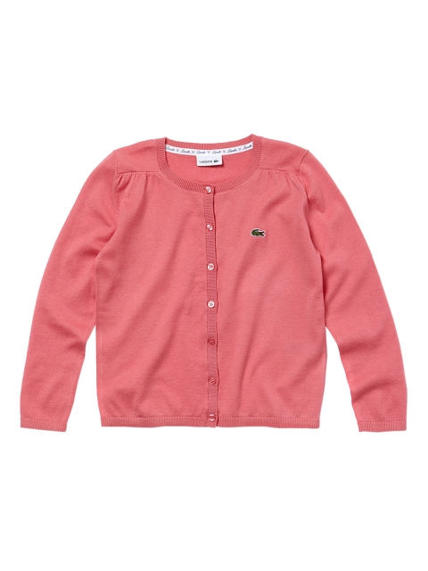 

Lacoste Girls Pink Solid Cardigan