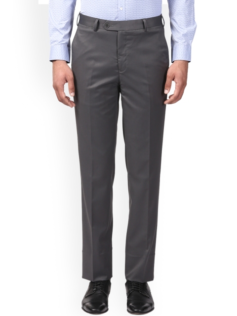 

Raymond Men Grey Regular Fit Solid Formal Trousers