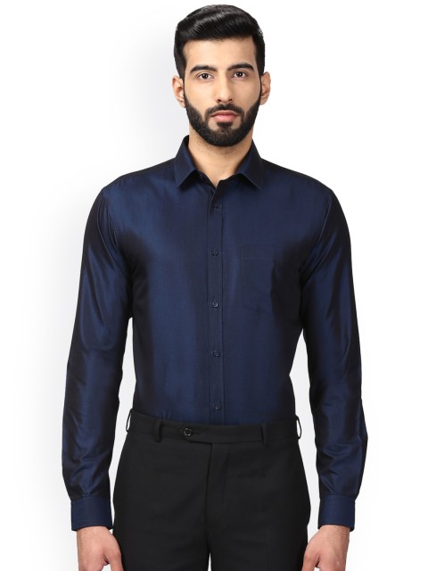 

Next Look Men Blue Slim Fit Solid Formal Shirt