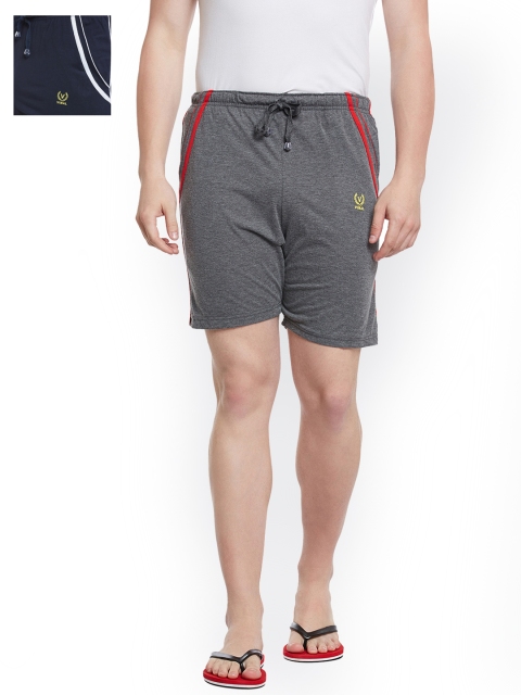 

VIMAL JONNEY Men Set of 2 Lounge Shorts N5A_N5NVY_02, Grey