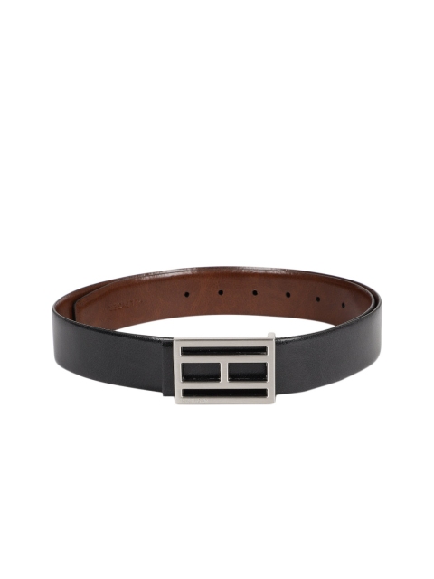 

Tommy Hilfiger Men Black & Brown Solid Genuine Leather Belt