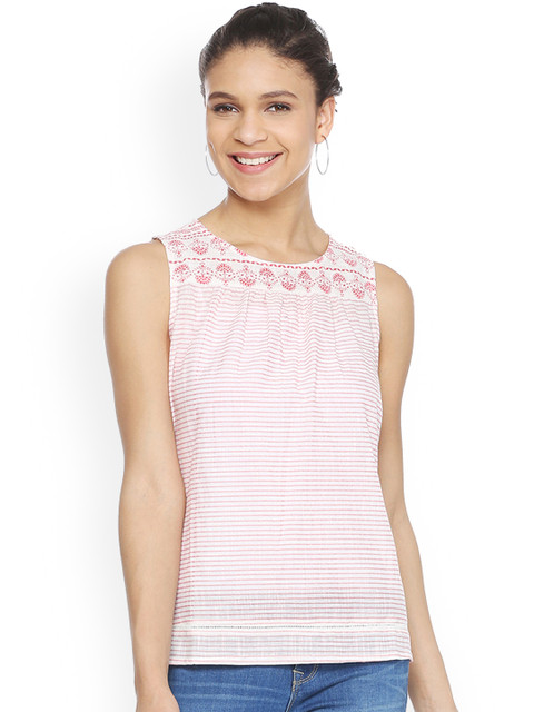 

People Women White Striped Top