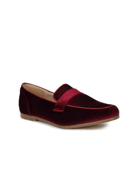 

Bruno Manetti Women Maroon Suede Loafers