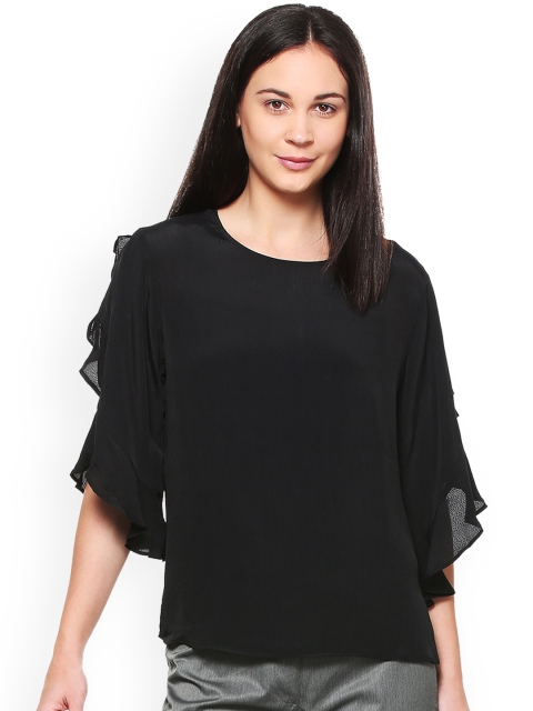 

Van Heusen Woman Women Black Solid Top