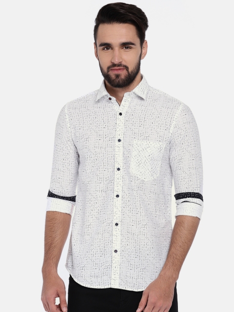 

Killer Men White Slim Fit Abstract Printed Casual Shirt
