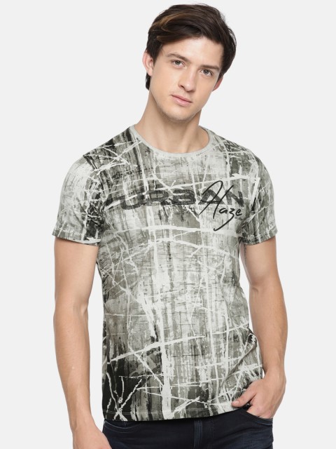 

Killer Men Grey Slim Fit Printed Round Neck T-shirt