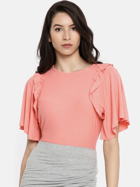 

Vero Moda Women Pink Solid Top
