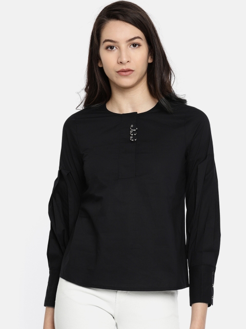 

Vero Moda Women Black Solid Top