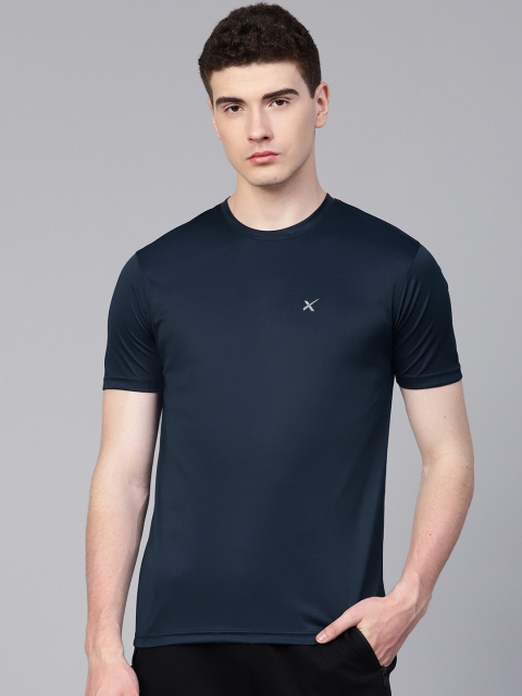 

HRX by Hrithik Roshan Men Navy Solid Round Neck T-shirt, Navy blue