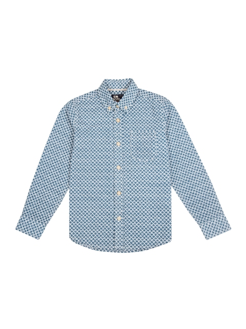 

Flying Machine Boys Blue Regular Fit Checked Casual Shirt