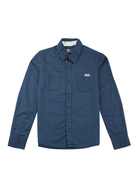 

Flying Machine Boys Blue Slim Fit Printed Casual Shirt