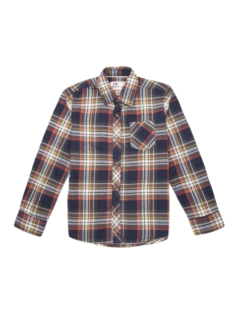 

Flying Machine Boys Multicoloured Slim Fit Checked Casual Shirt, Multi