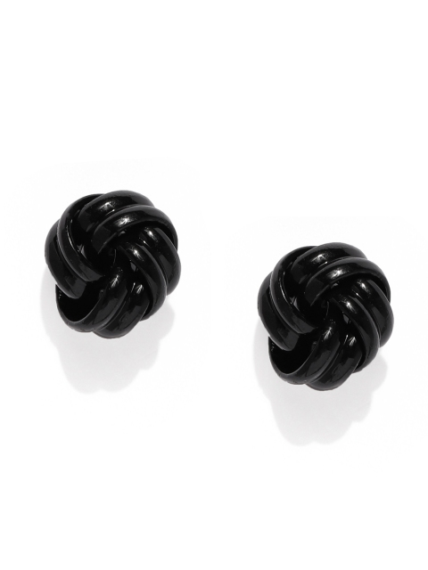 

Peora Black Round Stainless Steel Cufflinks