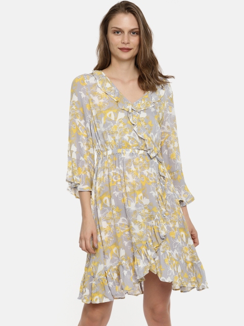 

Vero Moda Women Grey Printed A-Line Dress