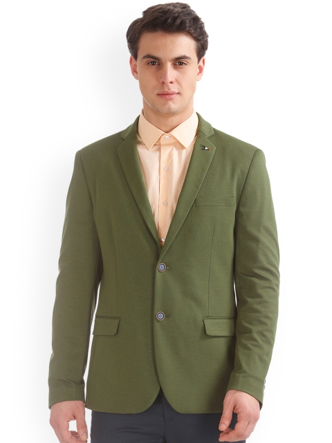 

Arrow Men Olive Green Slim Fit Single Breasted Blazer