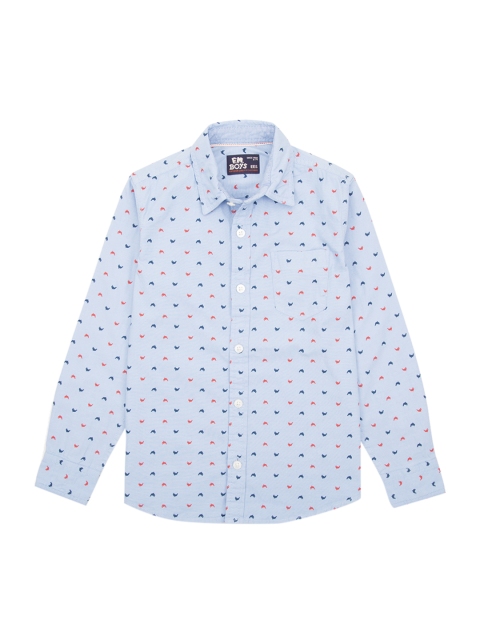 

Flying Machine Boys Blue Regular Fit Printed Casual Shirt