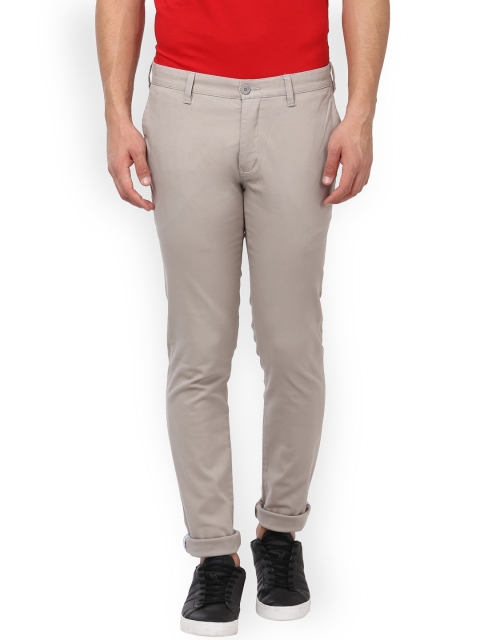 

Parx Men Grey Slim Fit Solid Chinos