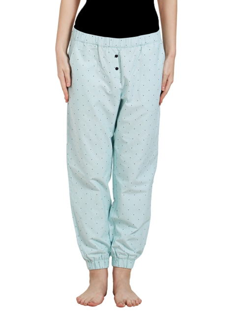 

Mystere Paris Women Blue Printed Lounge Pant
